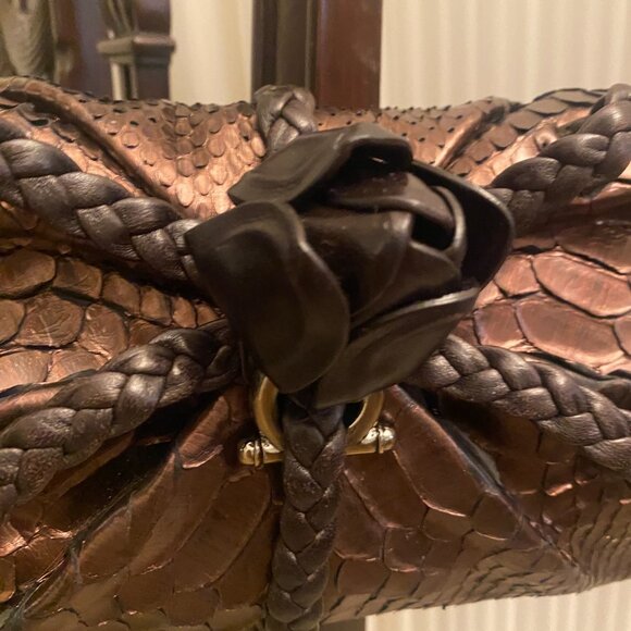 Ferragamo Python Evening Purse - Picture 2 of 14